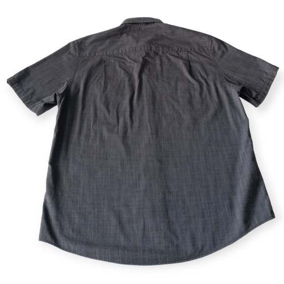 AFANI MEN SHORT SLEEVE BUTTON-DOWN SHIRT. SIZE L. COLOR GRAY - Picture 12 of 12